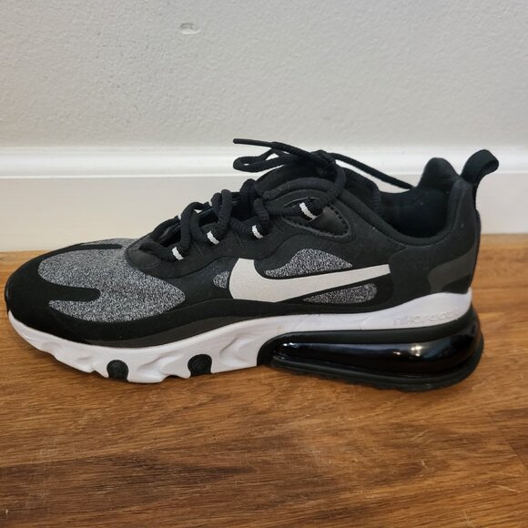 Nike Air Max 270 React Running Shoes Mens 6.5 Black Gray Sneakers AO4971-001 - Picture 9 of 13